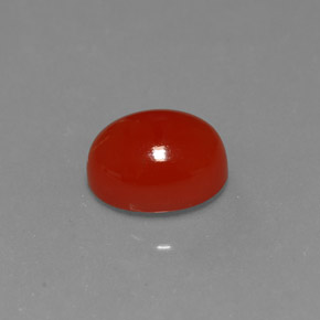 2.36 ct Orange Carnelian Stone, Natural Carnelian in Oval Cabochon Shape for Sale