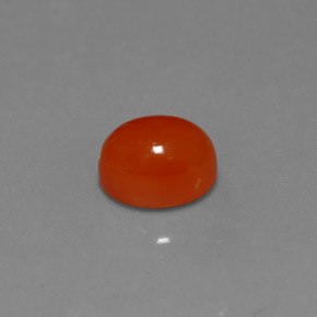 1.67 ct Orange Carnelian Stone, Natural Carnelian in Oval Cabochon Shape for Sale