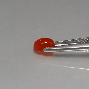 Carnelian Gemstone in 6 x 4 mm (calibrated) Size for Sale, Carnelian Stone in Red Orange Color