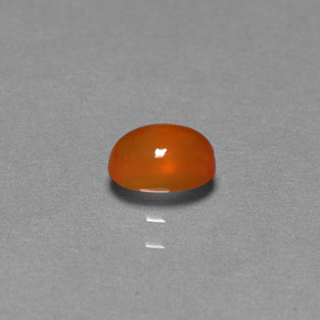 0.47 ct Orange Carnelian Stone, Natural Carnelian in Oval Cabochon Shape for Sale