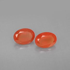 1.46 ct Orange Carnelian Stone, Natural Carnelian in Oval Facet Shape for Sale