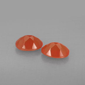 Carnelian Gemstone in 7 x 5 mm (calibrated) Size for Sale, Carnelian Stone in Orange Color