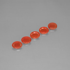 3.52 ct Orange Carnelian Stone, Natural Carnelian in Oval Facet Shape for Sale