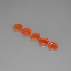 3.38 ct Orange Carnelian Gemstone, Carnelian Gem in Oval Facet Shape for Sale.