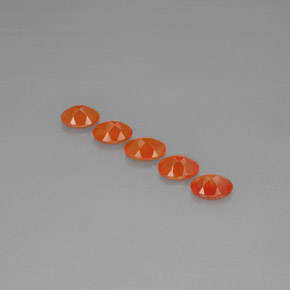 Carnelian Gemstone in 7 x 5 mm (calibrated) Size for Sale, Carnelian Stone in Red Orange Color