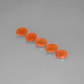 3.81 ct Orange Carnelian Gemstone, Carnelian Gem in Oval Facet Shape for Sale.