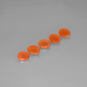 3.81 ct Orange Carnelian Stone, Natural Carnelian in Oval Facet Shape for Sale
