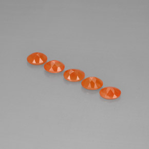 Carnelian Gemstone in 7.1 x 5.2 mm Size for Sale, Carnelian Stone in Red Orange Color