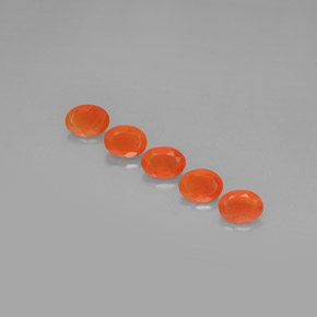 3.75 ct Orange Carnelian Gemstone, Carnelian Gem in Oval Facet Shape for Sale.