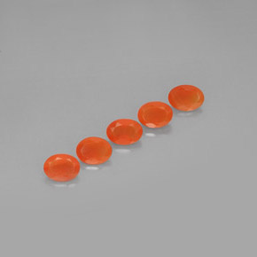 3.75 ct Orange Carnelian Stone, Natural Carnelian in Oval Facet Shape for Sale