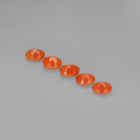 Carnelian Gemstone in 7 x 5 mm (calibrated) Size for Sale, Carnelian Stone in Red Orange Color