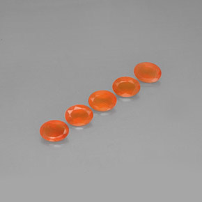 3.22 ct Orange Carnelian Stone, Natural Carnelian in Oval Facet Shape for Sale