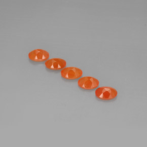 Carnelian Gemstone in 7 x 5 mm (calibrated) Size for Sale, Carnelian Stone in Red Orange Color