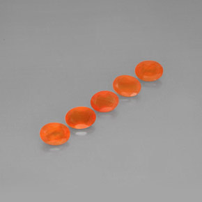 4.00 ct Orange Carnelian Stone, Natural Carnelian in Oval Facet Shape for Sale