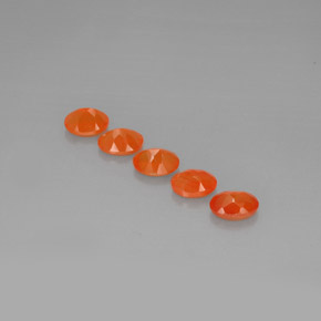 Carnelian Gemstone in 7 x 5 mm (calibrated) Size for Sale, Carnelian Stone in Red Orange Color