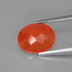 Carnelian Gemstone in 11 x 9 mm (calibrated) Size for Sale, Carnelian Stone in Red Orange Color