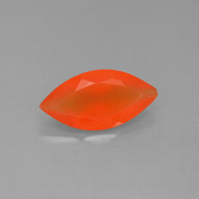 1.40 ct Orange Carnelian Gemstone, Carnelian Gem in Marquise Facet Shape for Sale.