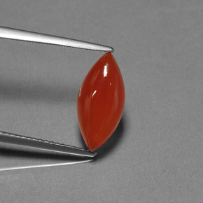 3.11 ct Orange Carnelian Gemstone, Carnelian Gem in Marquise Cabochon Shape for Sale.