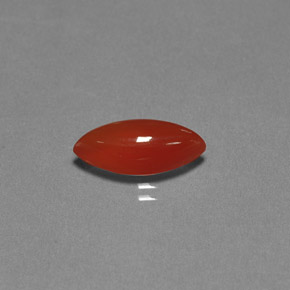 3.11 ct Orange Carnelian Stone, Natural Carnelian in Marquise Cabochon Shape for Sale