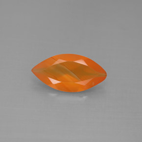 1.10 ct Orange Carnelian Gemstone, Carnelian Gem in Marquise Facet Shape for Sale.