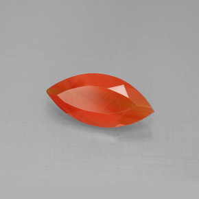 1.30 ct Orange Carnelian Stone, Natural Carnelian in Marquise Facet Shape for Sale