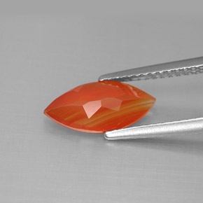 Carnelian Gemstone in 12 x 6 mm (calibrated) Size for Sale, Carnelian Stone in Red Orange Color