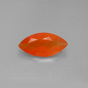 1.34 ct Orange Carnelian Gemstone, Carnelian Gem in Marquise Facet Shape for Sale.