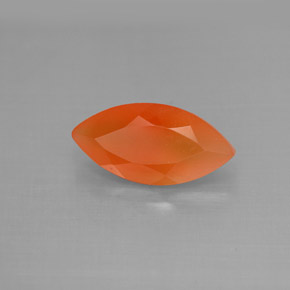1.70 ct Orange Carnelian Stone, Natural Carnelian in Marquise Facet Shape for Sale