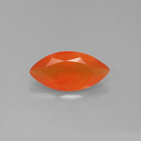 1.43 ct Orange Carnelian Gemstone, Carnelian Gem in Marquise Facet Shape for Sale.