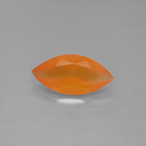 1.48 ct Orange Carnelian Gemstone, Carnelian Gem in Marquise Facet Shape for Sale.