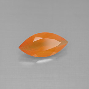 1.48 ct Orange Carnelian Stone, Natural Carnelian in Marquise Facet Shape for Sale