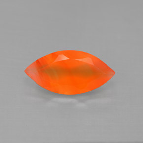1.44 ct Orange Carnelian Gemstone, Carnelian Gem in Marquise Facet Shape for Sale.