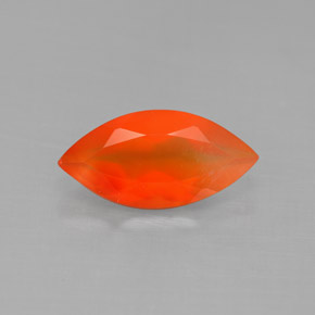 1.52 ct Orange Carnelian Gemstone, Carnelian Gem in Marquise Facet Shape for Sale.