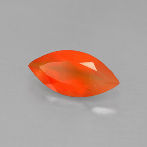 1.52 ct Orange Carnelian Stone, Natural Carnelian in Marquise Facet Shape for Sale