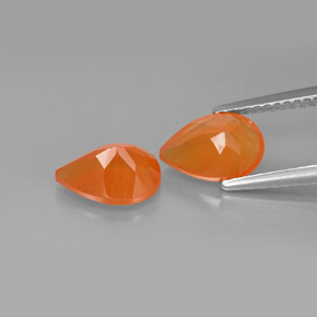 Carnelian Gemstone in 9 x 6 mm (calibrated) Size for Sale, Carnelian Stone in Orange Color