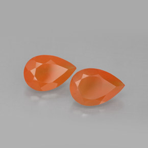 2.73 ct Orange Carnelian Stone, Natural Carnelian in Pear Facet Shape for Sale