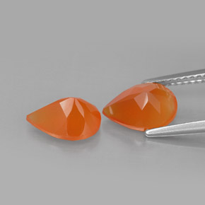Carnelian Gemstone in 9 x 6 mm (calibrated) Size for Sale, Carnelian Stone in Orange Color