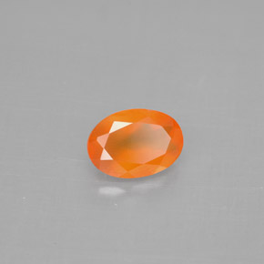 0.70 ct Orange Carnelian Stone, Natural Carnelian in Oval Facet Shape for Sale