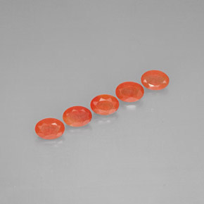 3.87 ct Orange Carnelian Stone, Natural Carnelian in Oval Facet Shape for Sale