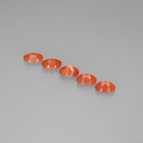 Carnelian Gemstone in 7 x 5 mm (calibrated) Size for Sale, Carnelian Stone in Red Orange Color