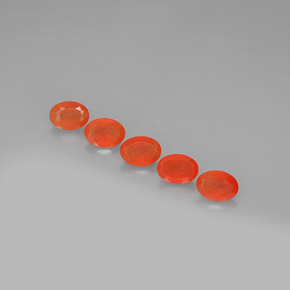 3.60 ct Orange Carnelian Gemstone, Carnelian Gem in Oval Facet Shape for Sale.