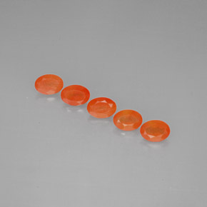 3.73 ct Orange Carnelian Gemstone, Carnelian Gem in Oval Facet Shape for Sale.