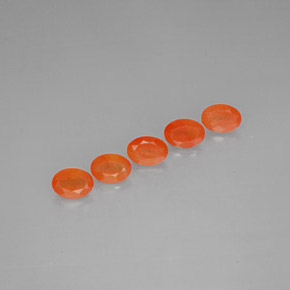 3.73 ct Orange Carnelian Stone, Natural Carnelian in Oval Facet Shape for Sale