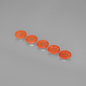 3.72 ct Orange Carnelian Gemstone, Carnelian Gem in Oval Facet Shape for Sale.
