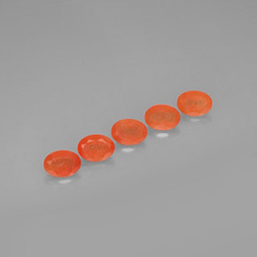 3.72 ct Orange Carnelian Stone, Natural Carnelian in Oval Facet Shape for Sale