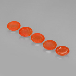 3.75 ct Orange Carnelian Gemstone, Carnelian Gem in Oval Facet Shape for Sale.