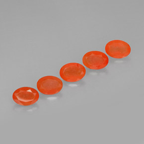 3.75 ct Orange Carnelian Stone, Natural Carnelian in Oval Facet Shape for Sale
