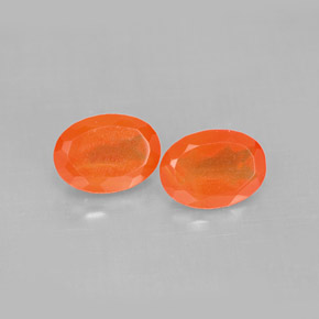 1.36 ct Orange Carnelian Gemstone, Carnelian Gem in Oval Facet Shape for Sale.