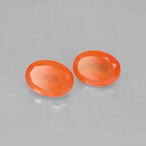 1.36 ct Orange Carnelian Stone, Natural Carnelian in Oval Facet Shape for Sale