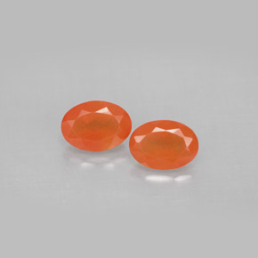 1.51 ct Orange Carnelian Gemstone, Carnelian Gem in Oval Facet Shape for Sale.